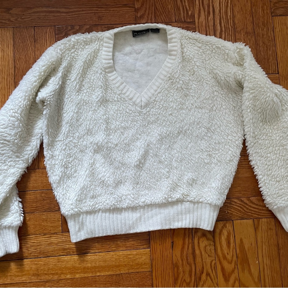 Cozy Vintage Playboy V-Neck Sweater
